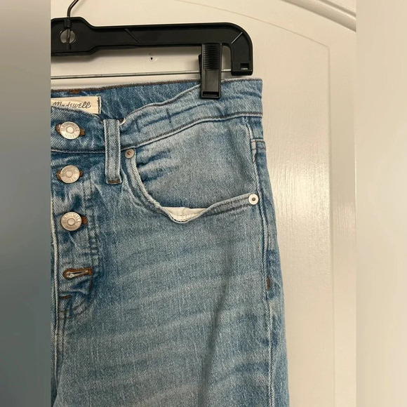 Madewell Cali Demi-Boot Jeans Comfort Stretch Edition Raw Hem Size 27 - Picture 9 of 16
